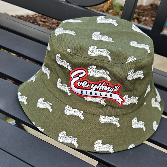 NOWT Everything's Regular Olive Green Bucket Hat - Picture 1 of 6